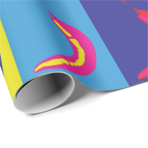 Papier Cadeau Chili Pepper Pop Art Bright Bold Modern Motif