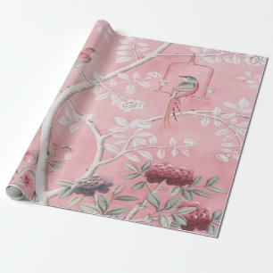 Papier Cadeau Chine rose Découpage chinois
