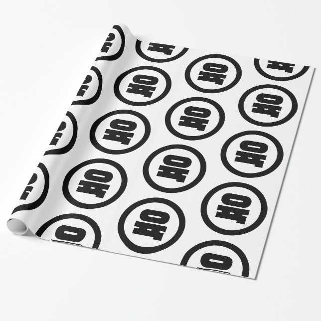 Papier Cadeau Chino coréen Numéro 6 Six 육 (Déroulé)