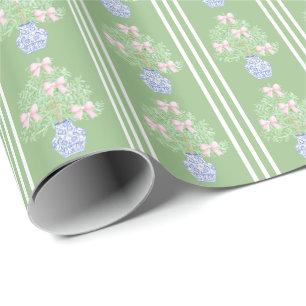 Papier Cadeau Chinoiserie de preppy, petit-millénaire de l'arbre