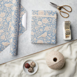 Papier Cadeau Chinoiserie oiseaux et fleurs motif sans couture