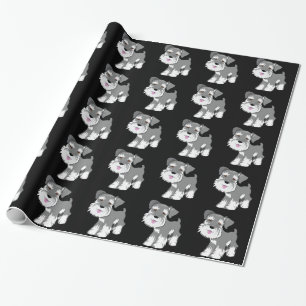 Papier Cadeau Chiot de Schnauzer miniature