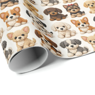 Papier Cadeau Chiots Mignons