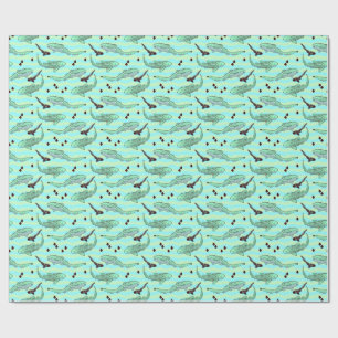 Papier Cadeau Chip de chocolat à la menthe Zebra Sharks