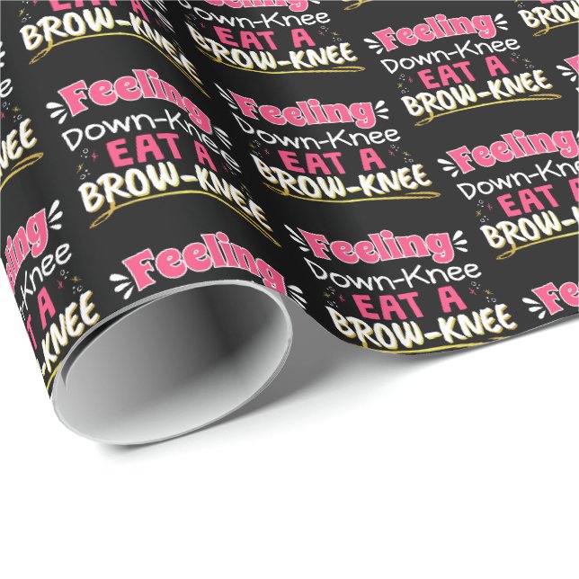 Papier Cadeau Chirurgie du genou - Jeu de position - Belle Brown (Coin rond)