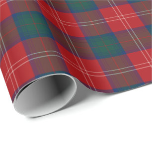 Papier Cadeau Chisholm Famille Tartan Rouge écossais Plaid