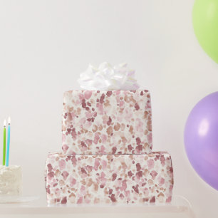 Papier Cadeau Chocolat à la crème rose Brown léopard animal Anni