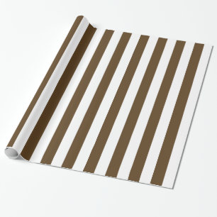 Papier Cadeau Chocolat Brown et Gras blanc