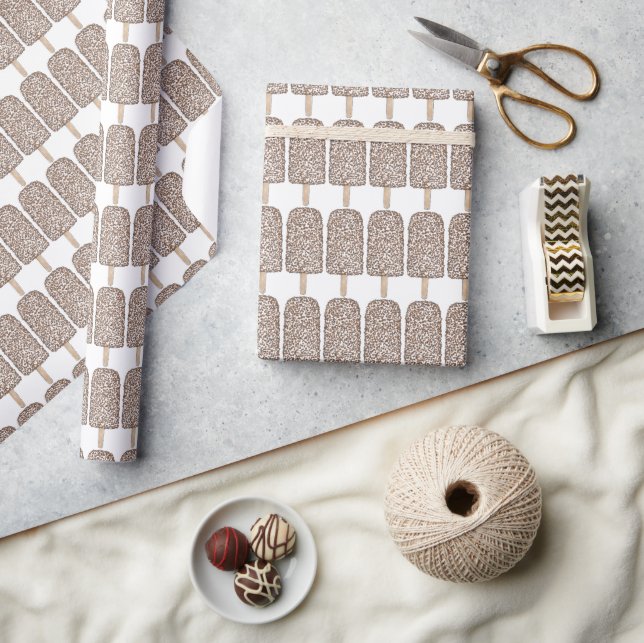 Papier Cadeau Chocolat Eclair Ice Crème Bars Pops Popsicles (Artisanat)