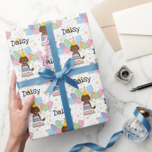 Papier Cadeau Chocolat Labradoodé Chien Anniversaire