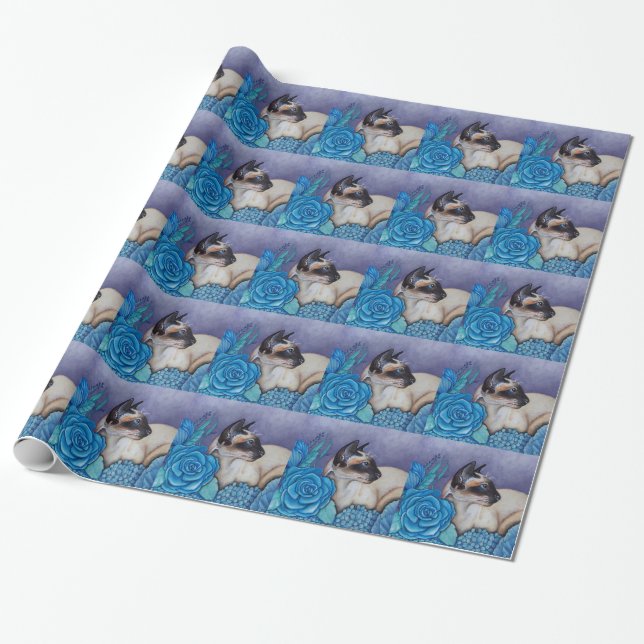 Papier Cadeau Chocolat Siamese Point (Déroulé)