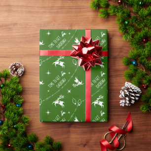 Papier Cadeau Choisissez Couleur Reindeer Twinkle Lights Dashing