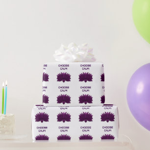 Papier Cadeau Choisissez Fleur de Lotus Violet Calme 