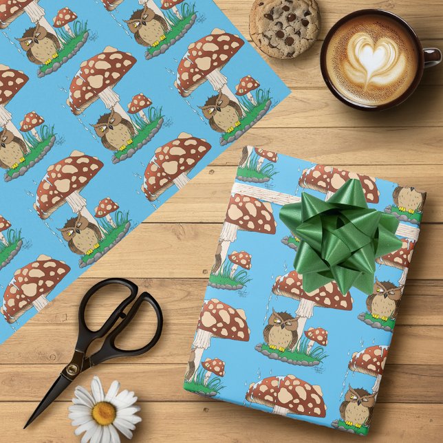 Papier Cadeau Chouette de douche de printemps (Créateur téléchargé)
