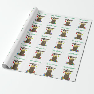 Papier Cadeau Chouette de Noël