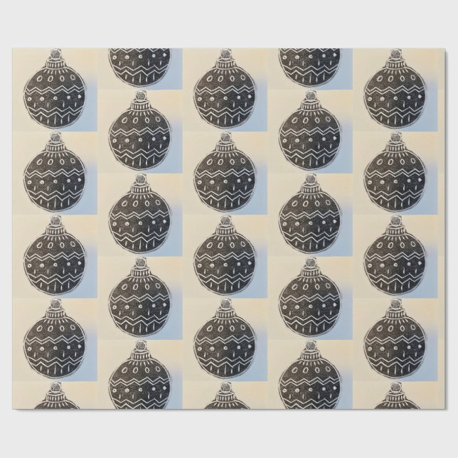 Papier Cadeau Christmas Bauble Wrapping Paper (Plat)