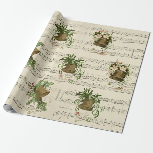 Papier Cadeau Christmas Bell Music (Déroulé)