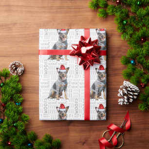 Papier Cadeau Christmas Blue Heeler pour les vacances Amoureux d