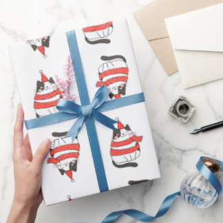 Papier Cadeau Christmas Cat