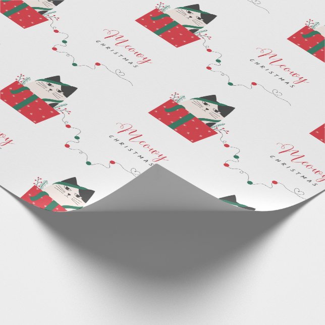 Papier Cadeau Christmas Cat meowy Christmas (Coin)