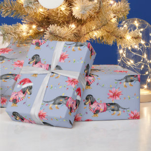 Papier Cadeau Christmas Dachshund