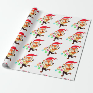 Papier Cadeau Christmas Dancing Fox Custom