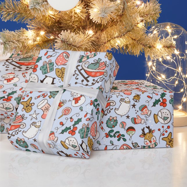 Papier Cadeau Christmas Ditsy Doodles  (Vacances)