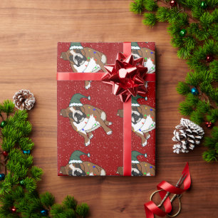 Papier Cadeau Christmas Holiday English Bulldog