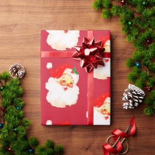 Papier Cadeau Christmas Jolly Père Noël Joyeux Amusement