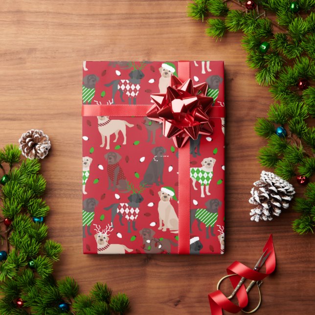 Papier Cadeau Christmas Labrador Retriever (Cadeau de vacances)