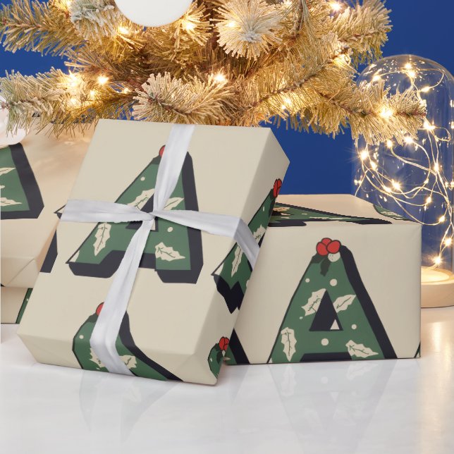 Papier Cadeau Christmas letter A Christmas (Vacances)