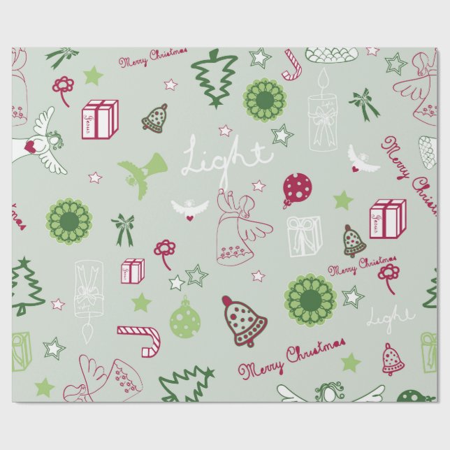 Papier Cadeau Christmas pattern  (Plat)