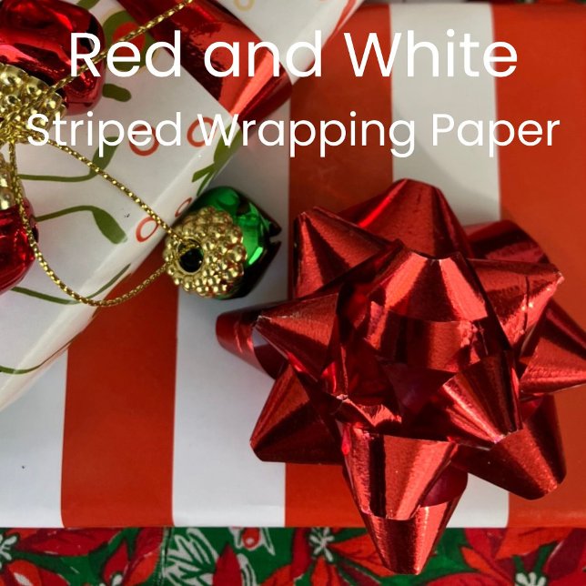 Papier Cadeau Christmas Red and White Striped (Créateur téléchargé)