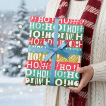 Christmas Red Green et Gold HO ! Oh ! Oh ! Rayures