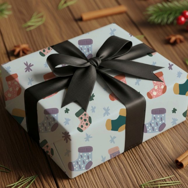 Papier Cadeau Christmas Stockings Wrapping Paper (Créateur téléchargé)