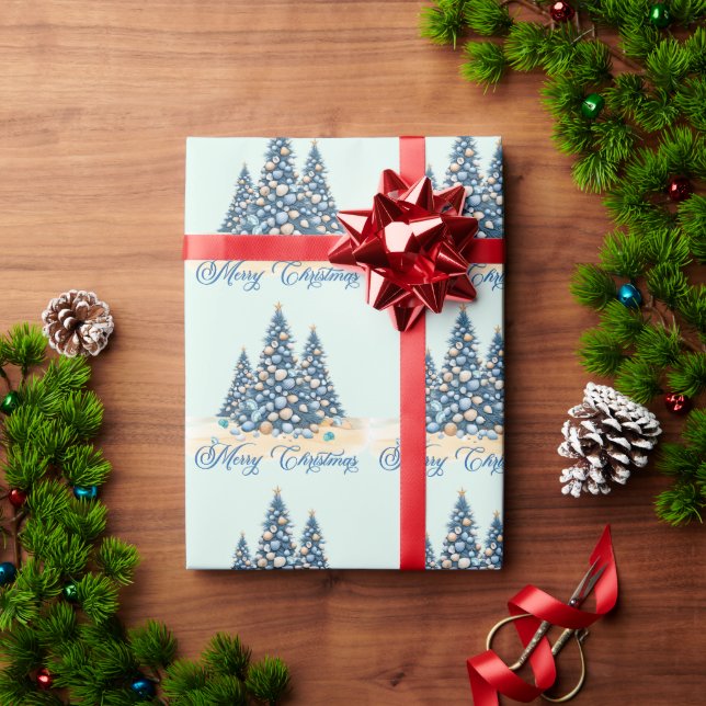 Papier Cadeau Christmas Tree Beach Merry Christmas (Cadeau de vacances)