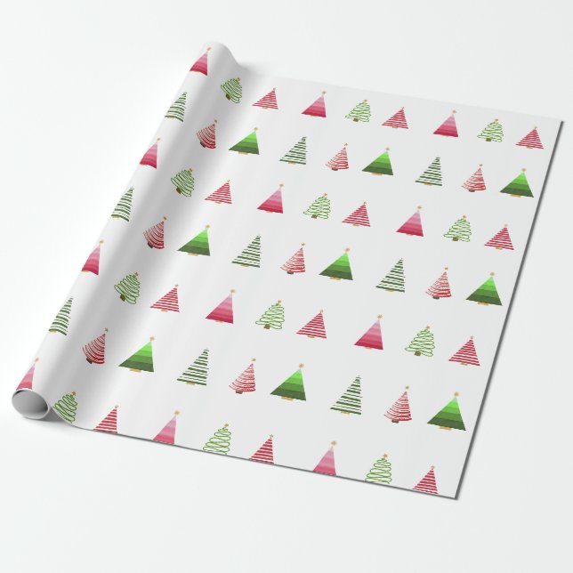 Papier Cadeau Christmas Tree Wrapping Paper (Déroulé)