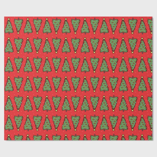 Papier Cadeau Christmas Tree Wrapping Paper (Plat)