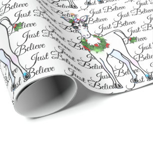Papier Cadeau Christmas Unicorn, juste croire