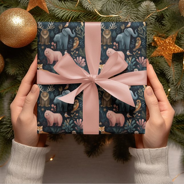 Papier Cadeau Christmas Wild Animals Wrapping Paper (Créateur téléchargé)