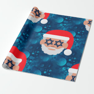 Papier Cadeau christmukkah père Noël emoji