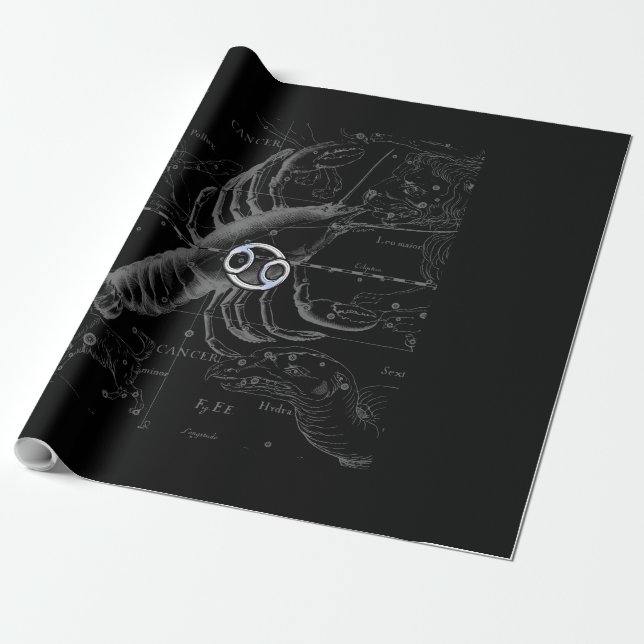 Papier Cadeau Chrome comme Cancer Zodiac Connexion Hevelius (Déroulé)