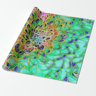 Papier Cadeau Chrysanthème de paon