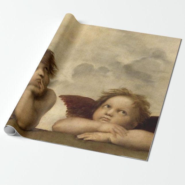 Papier Cadeau Chubs Raphael Santi Sistine Madonna Sweet (Déroulé)