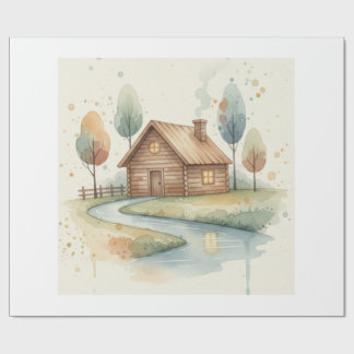 Papier Cadeau Chuchotements au bord du lac d'automne
