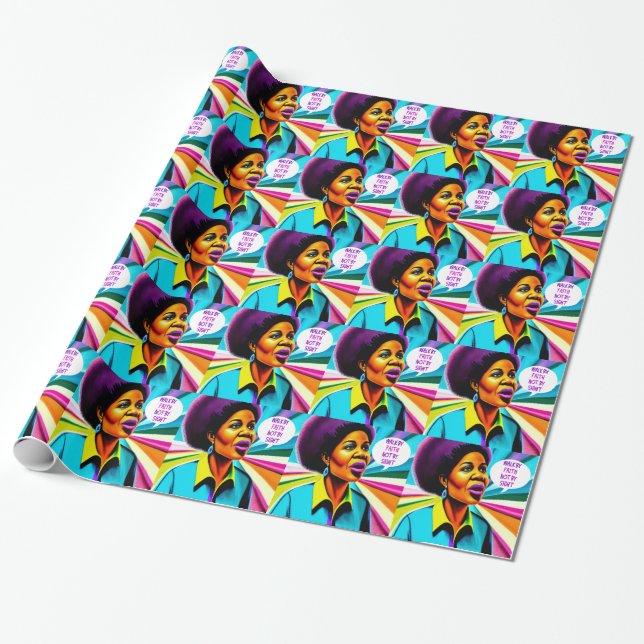 Papier Cadeau Church Lady Walk By Faith Art Enveloppement Papier (Déroulé)