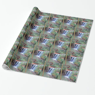 Papier Cadeau Chute d'eau du sentier randonnée