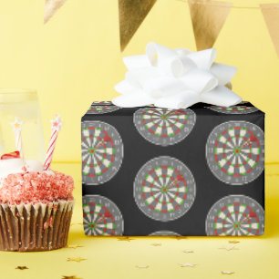 Papier Cadeau Cible de flechettes sur noir