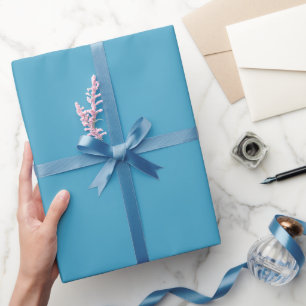 Papier Cadeau Ciel Artificiel Bleu Printemps Été Couleur Tendanc