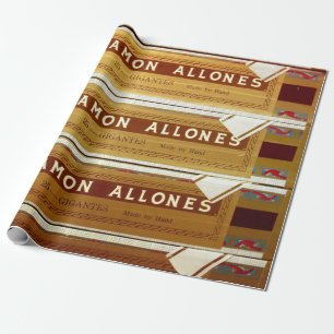 Papier Cadeau Cigares cubains   Ramon Allones   Papier à envelop